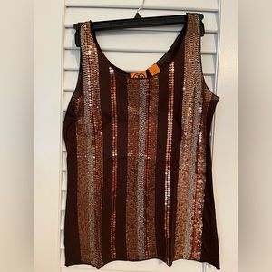 Sequined Tori Burch tank